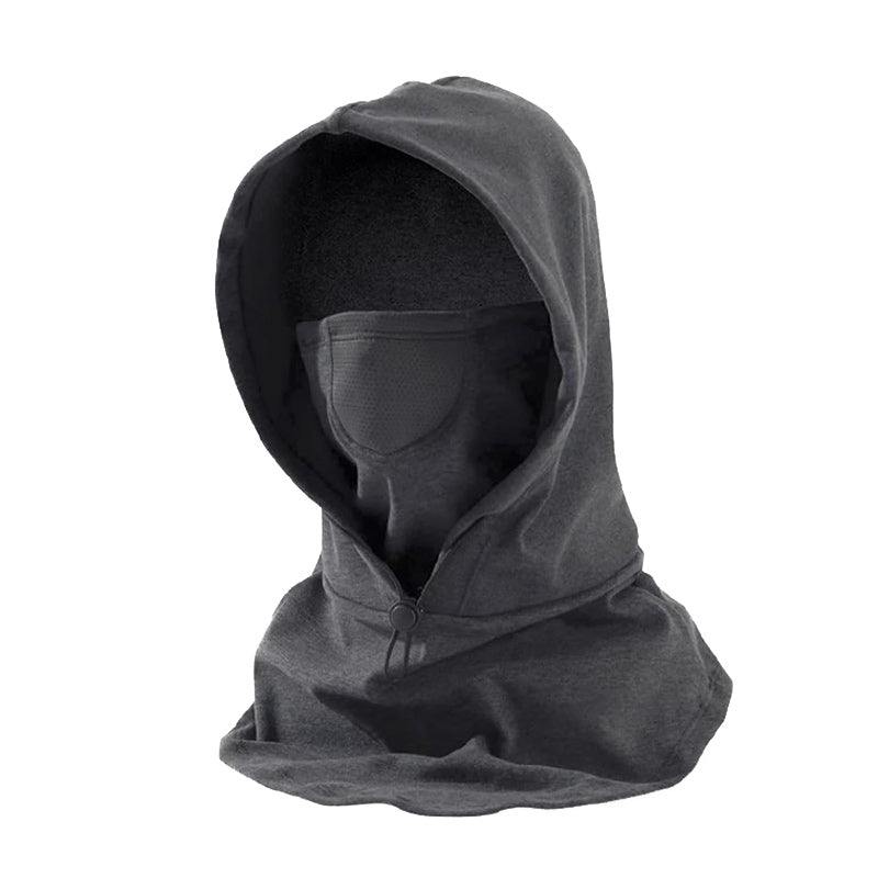 Fietsmuts met gezichtsmasker en ingebouwde nekwarmer