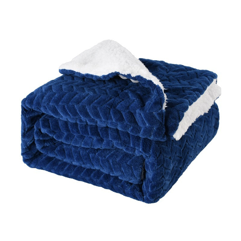 Dikke fleece deken met sherpa achterkant