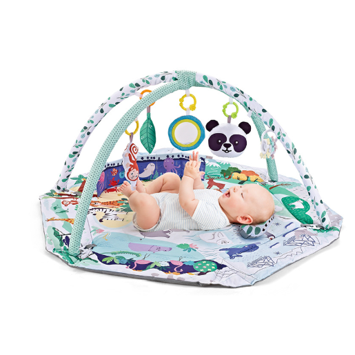 Babygym en speelkleed met bogen en hangend speelgoed