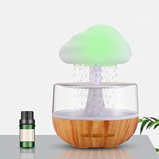 Regenwolk luchtbevochtiger met aromadiffuser en nachtlampje