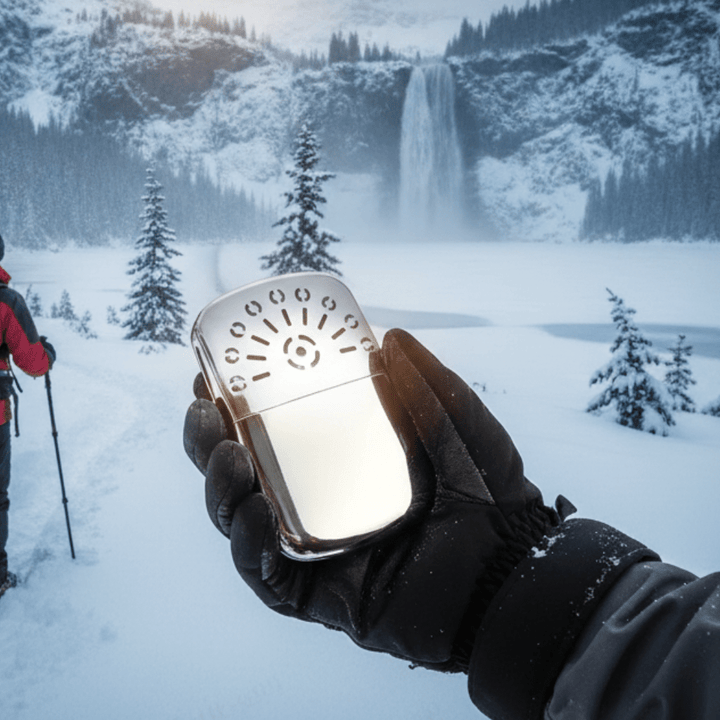 Hollevo™ Metalen handwarmer voor in je zak, tot 12 uur warmte