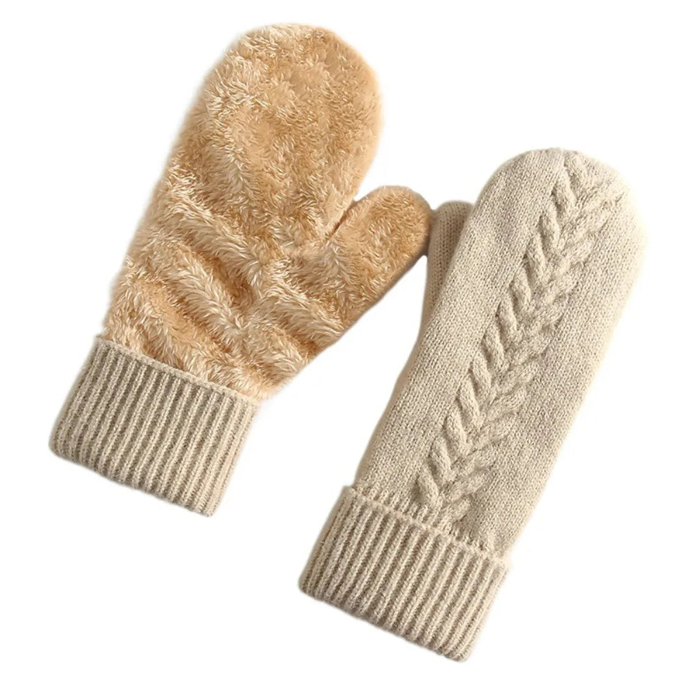Dubbel laag fleece gevoerd winter wanten