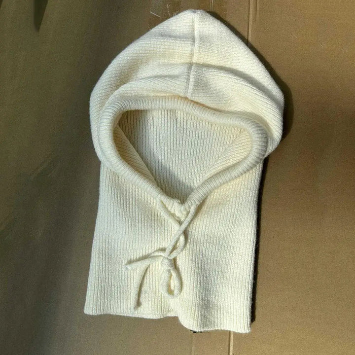 Gebreid met capuchon bivakmuts muts nek verwarmer