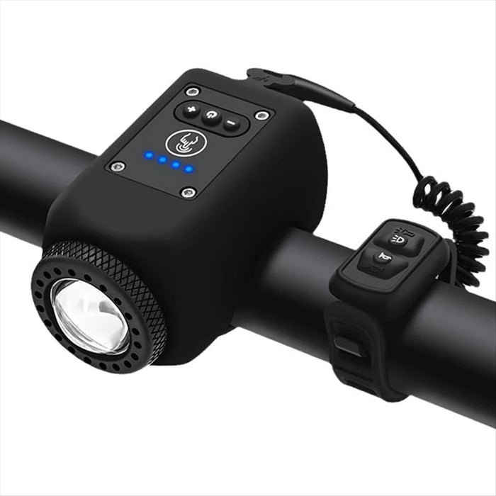 Hollevo™ Fietstoeter en koplamp met 110 dB alarm en afstandsbediening