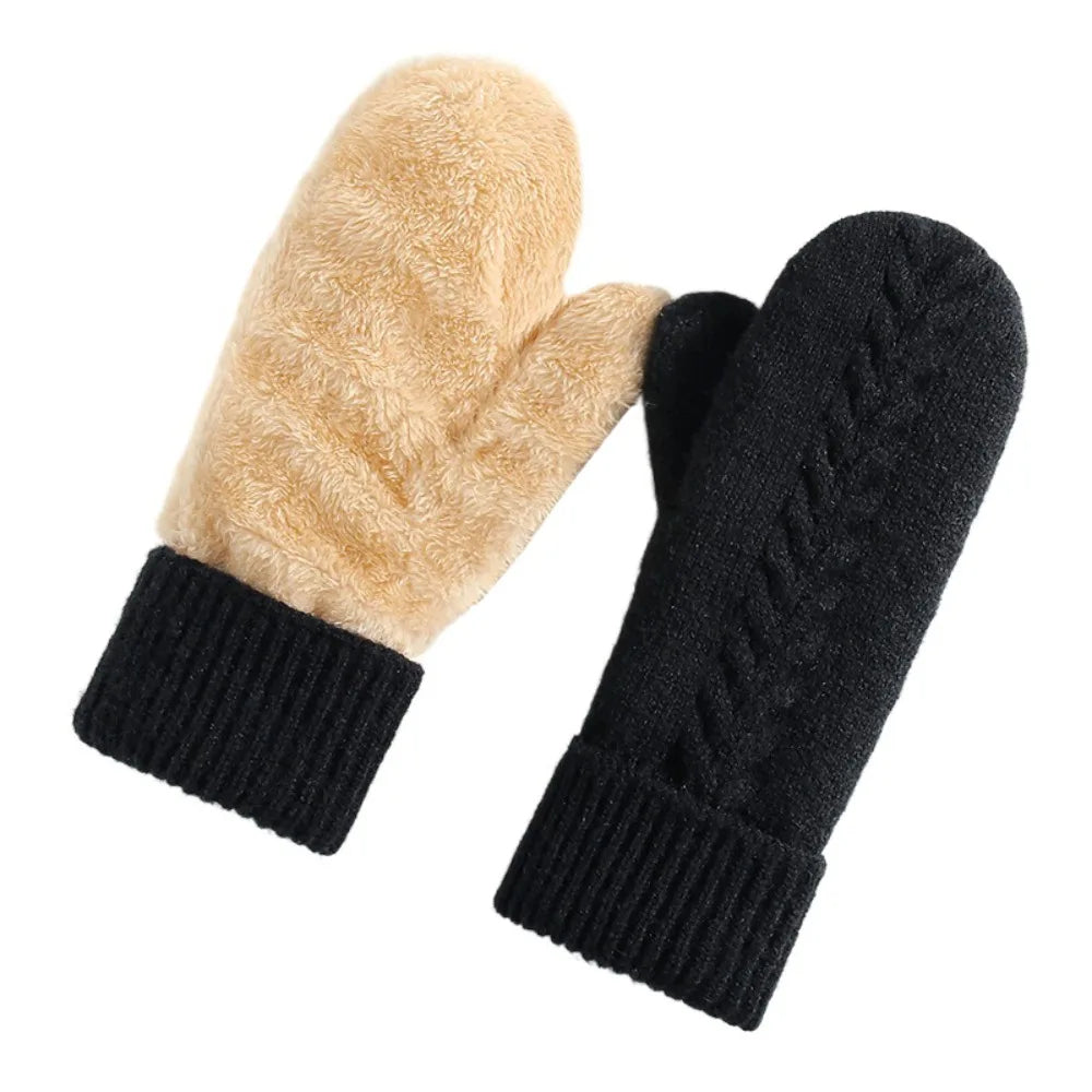 Dubbel laag fleece gevoerd winter wanten