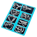Hollevo™ Set van 8 metalen breinbrekers – puzzelplezier voor jong en oud