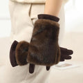 Hollevo™ Suède winterhandschoenen met bontrand en touchscreen-vingers