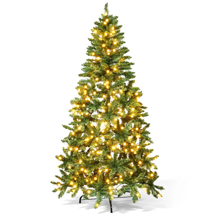 Hollevo Halve kerstboom 183 cm met platte achterkant en 250 lampjes