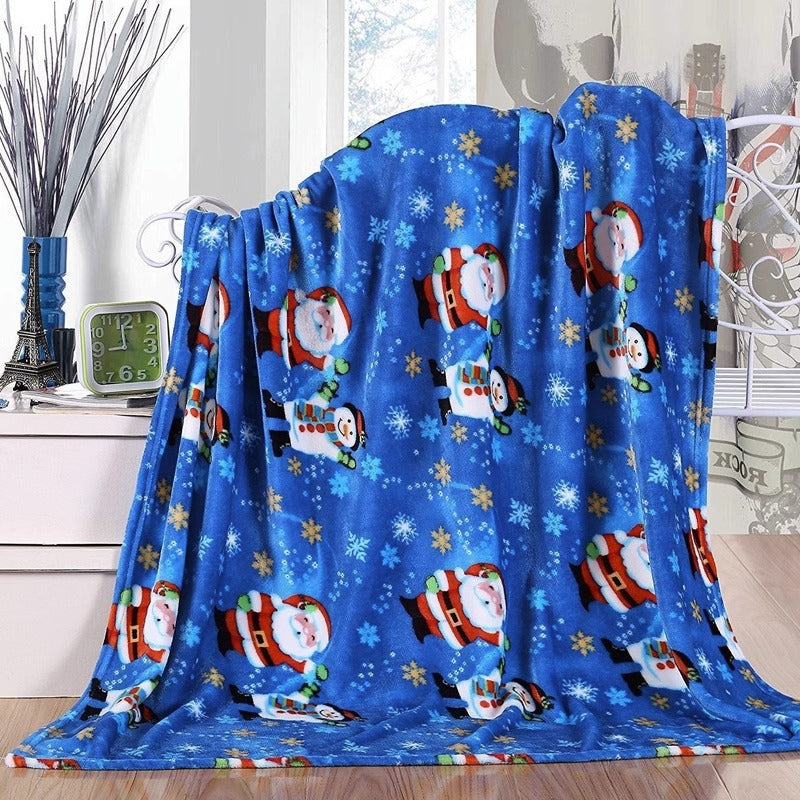 Flanellen kerstplaid met rendierenprint