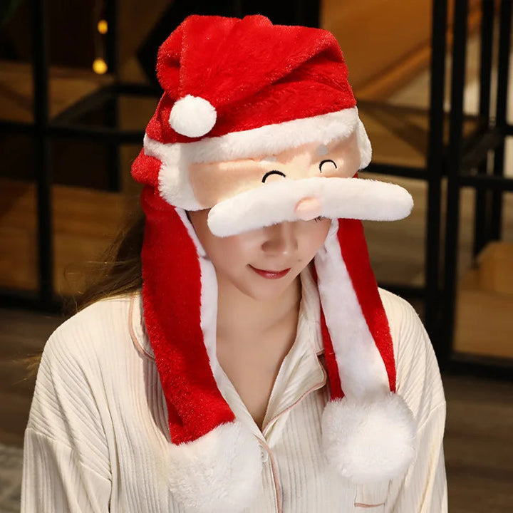 Hollevo™ Zachte pluche kerstmuts met dikke voering voor kerstfeestjes