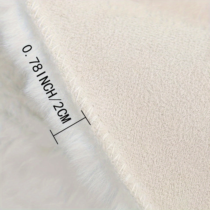 Hollevo™ Rond pluizig vloerkleed met bubbelstructuur van dichte fleece