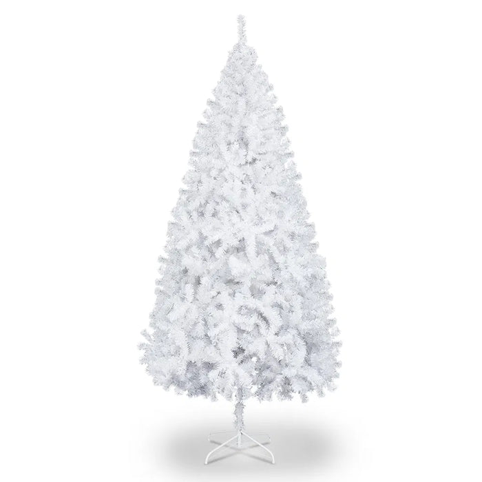 Hollevo Witte kunstkerstboom 152 cm met scharniertakken