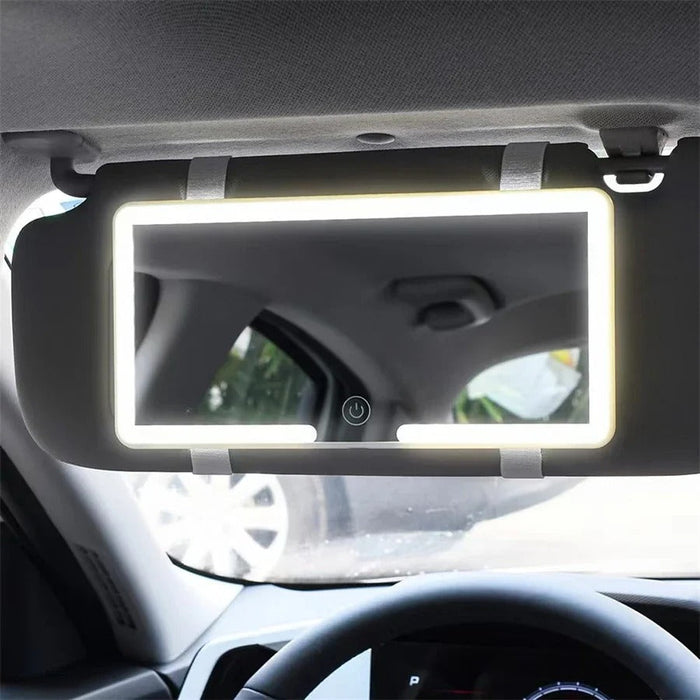 Hollevo™ Led-make-upspiegel voor de zonneklep met touchbediening