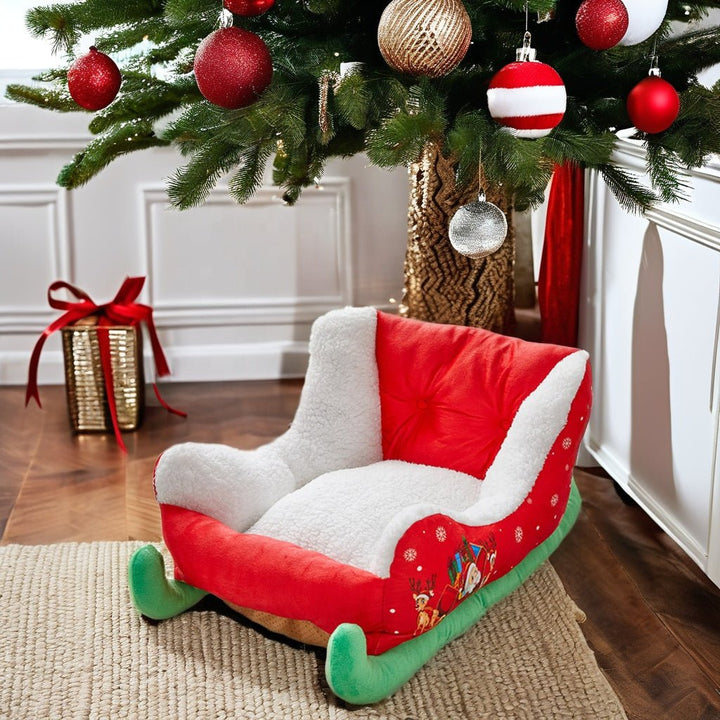 Kerstslee mand voor kat en hond met zachte fluwelen binnenkant