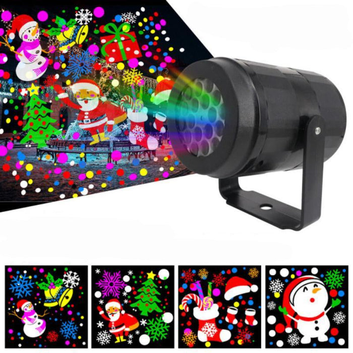 Hollevo™ Kerstprojector met sneeuwvlokken en 16 feestelijke patronen
