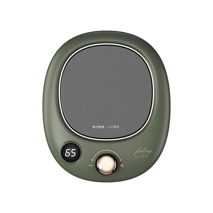 Hollevo Slimme bekerwarmer met draaiknop en temperatuurdisplay
