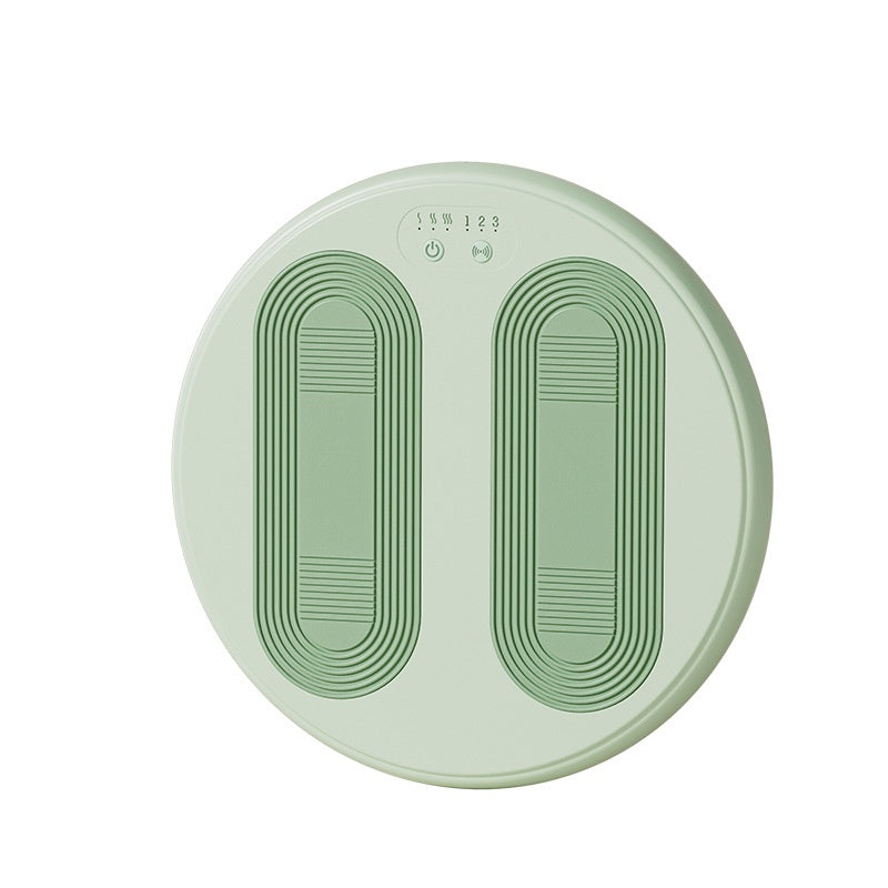 Ronde voetenwarmer met voeten erop