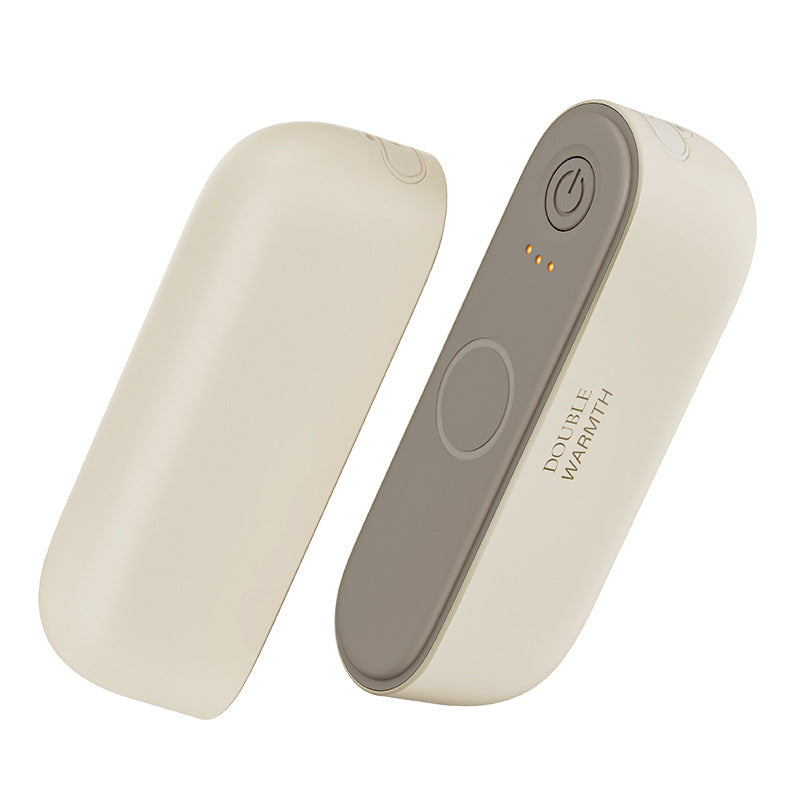 Magnetische oplaadbare handwarmer in twee delen