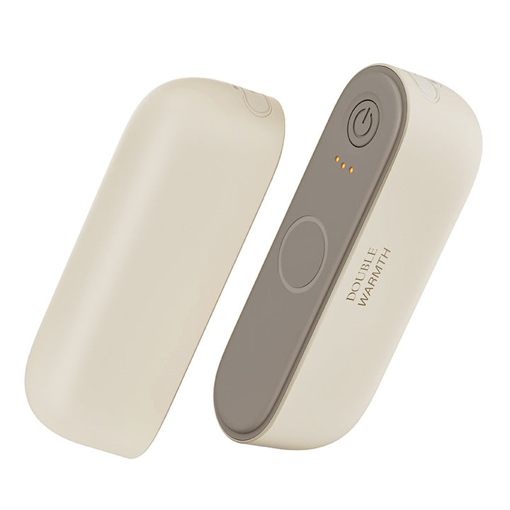 Magnetische oplaadbare handwarmer in twee delen
