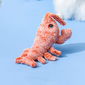 Oranje pluche kreeft kattenspeelgoed