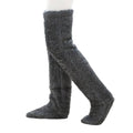 Hollevo™ Lange fleece huissokken met omslaanbare voetopening