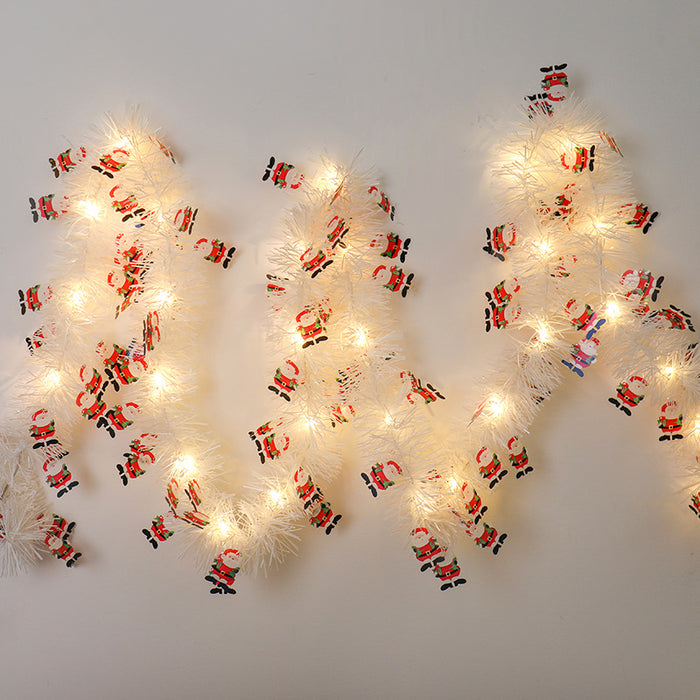 Hollevo Kerstslinger met leds en figuurtjes, op batterijen