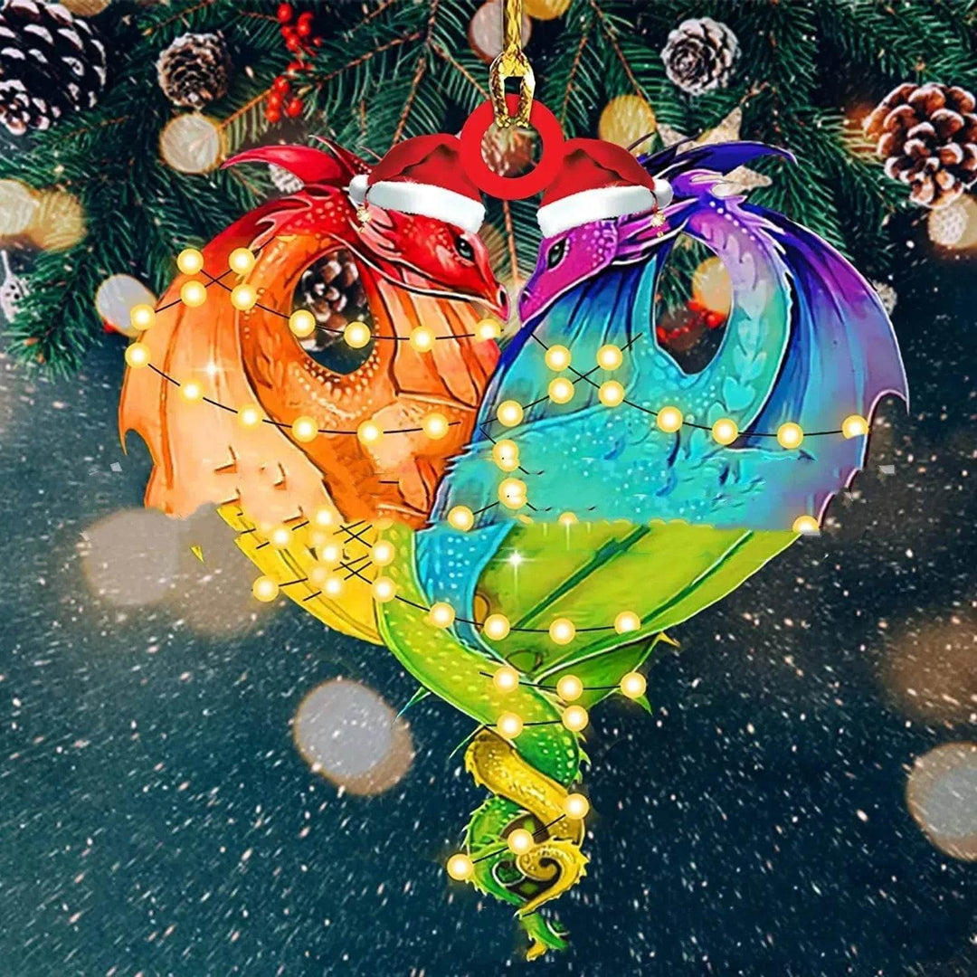 Dinosaurus draak ei kerstdecoraties hanger acryl