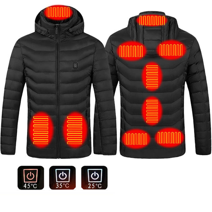Hollevo™ Verwarmde herenjas met USB en 3 warmtestanden