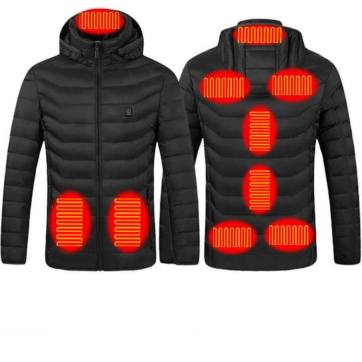 Hollevo™ Verwarmde herenjas met USB en 3 warmtestanden