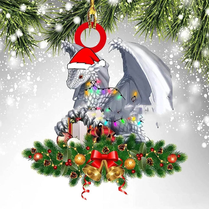 Dinosaurus draak ei kerstdecoraties hanger acryl