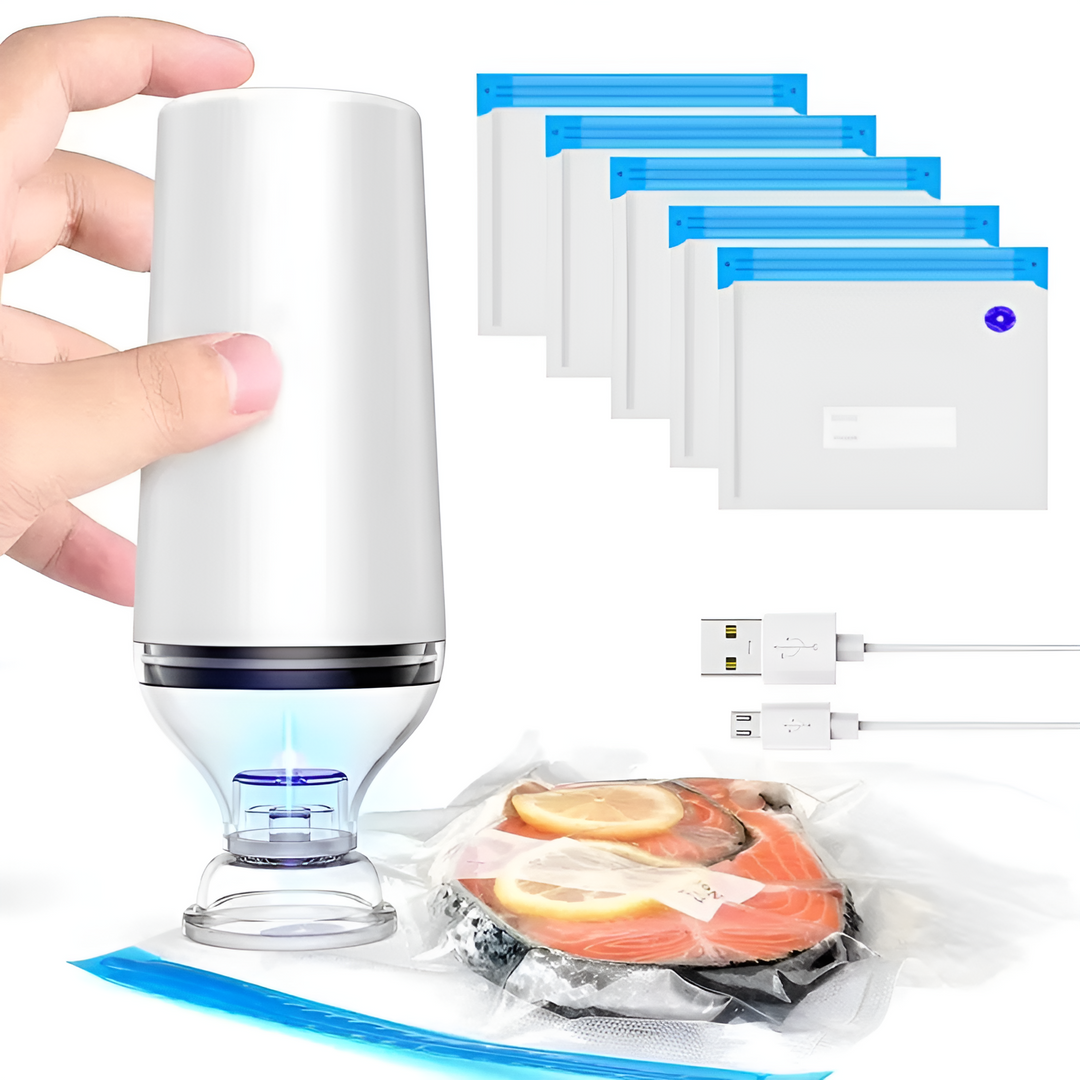 Oplaadbare vacuümsealer voor voedsel, seal in 10 seconden