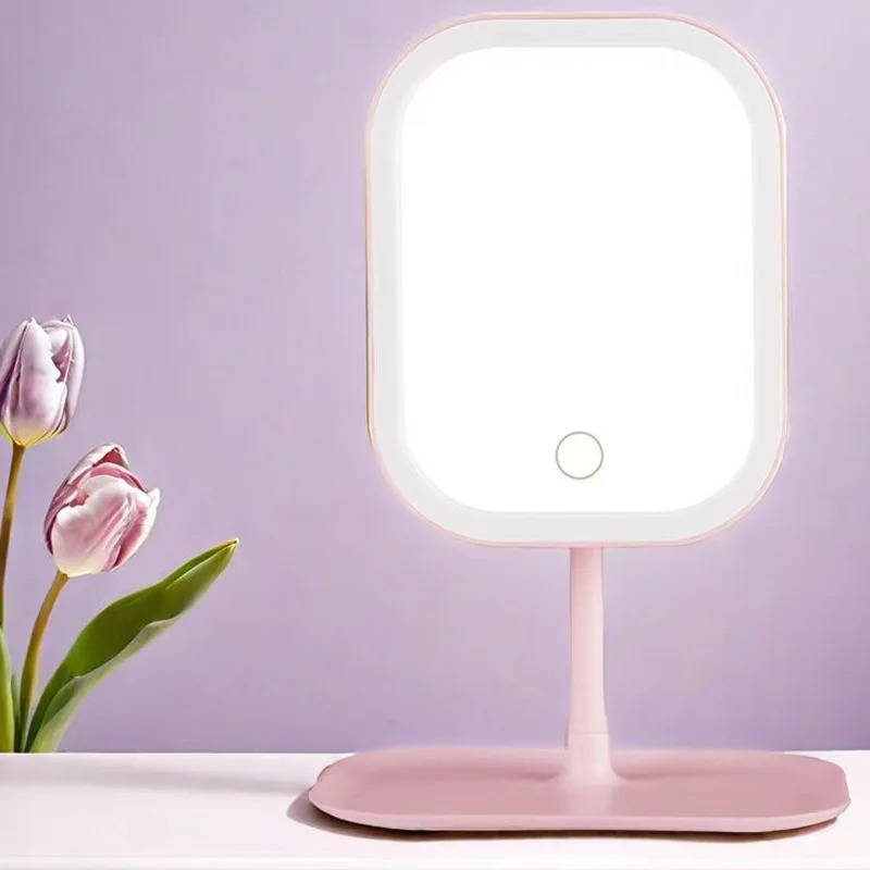 Make-upspiegel voor op reis met licht in drie standen