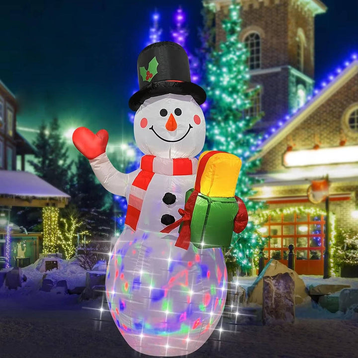 Opblaasbare klimmende kerstman met ledverlichting voor buiten