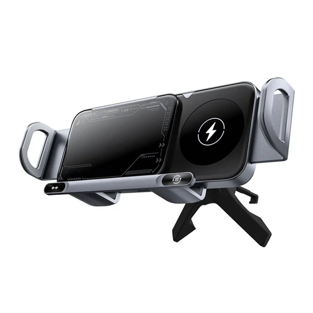 Draadloze autolader met telefoonhouder en automatische klemarm