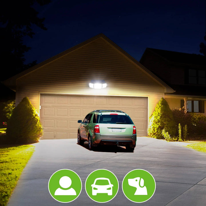 Hollevo™ Solar buitenlamp met bewegingssensor en 3 verstelbare lichtkoppen