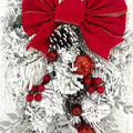 Hollevo™ Complete kerstdecoratie voor de voordeur met krans