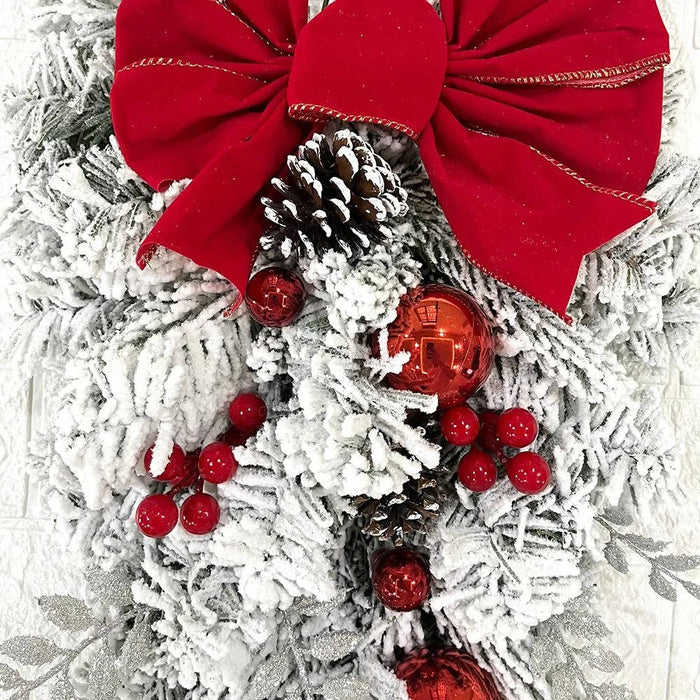 Hollevo™ Complete kerstdecoratie voor de voordeur met krans