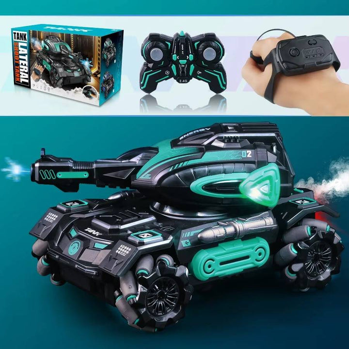 Hollevo™ RC stunttank die water spuit, met horloge-afstandsbediening