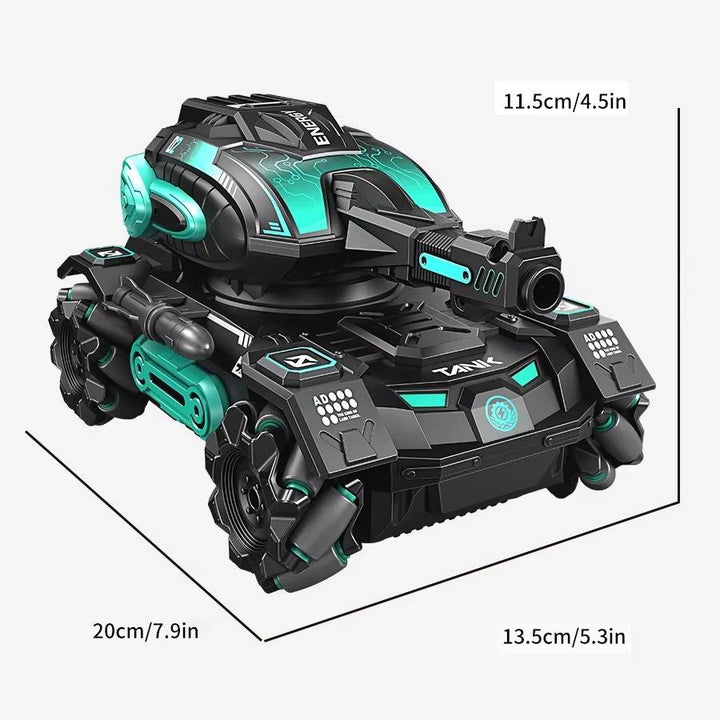 Hollevo™ RC stunttank die water spuit, met horloge-afstandsbediening