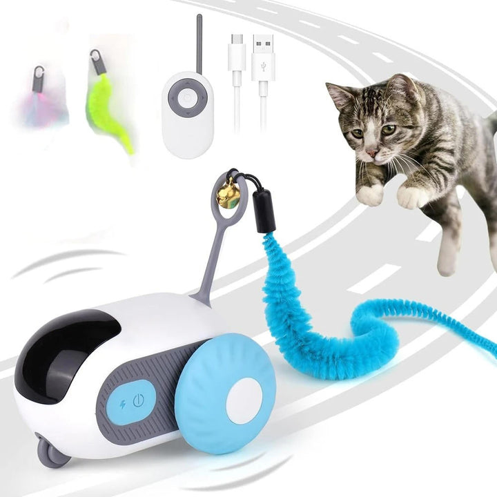 Bestuurbaar kattenspeeltje met automodus en obstakelsensor