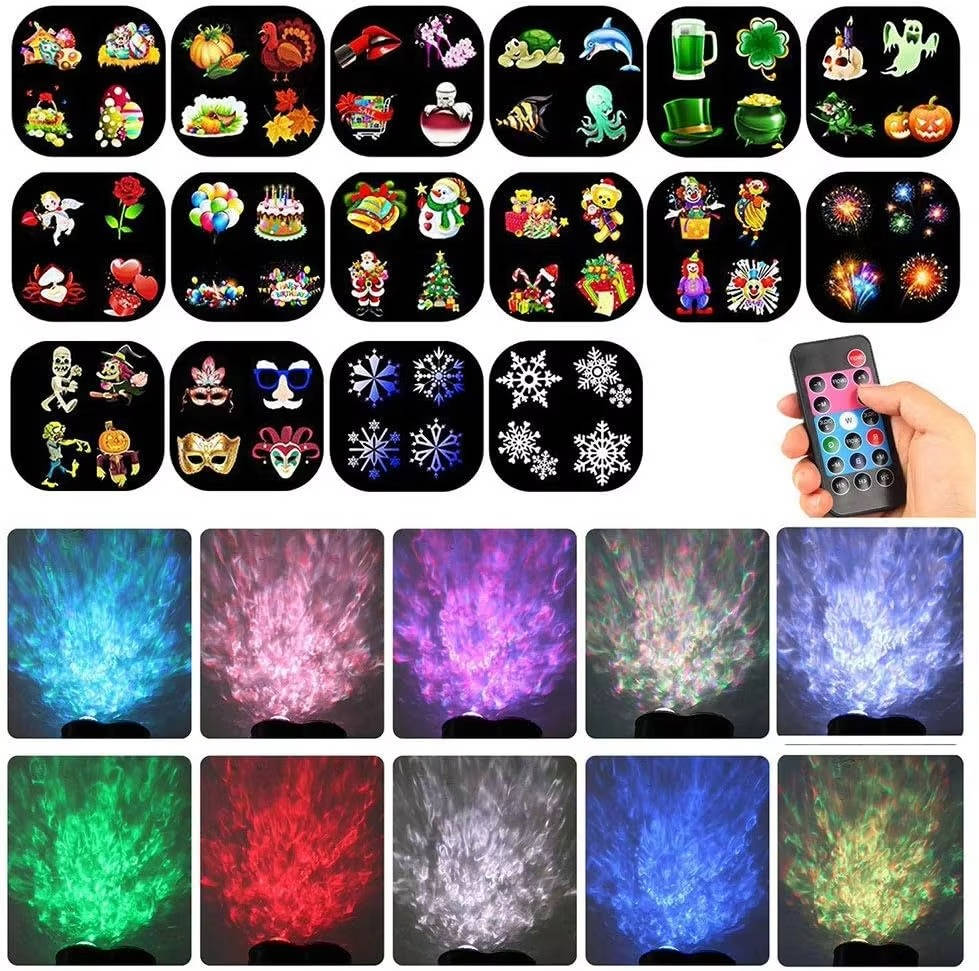 Kerstprojector voor buiten met 16 dia&