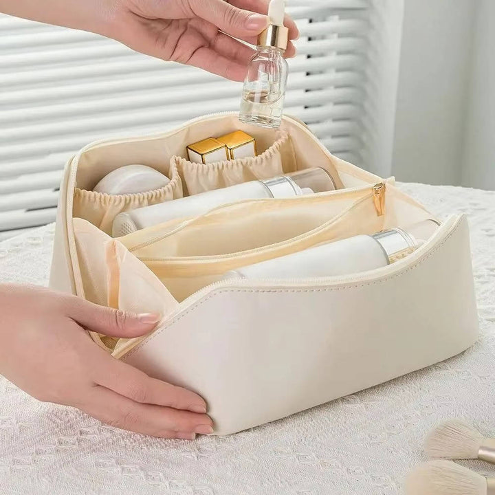 Hollevo™ Waterdichte make-uptas voor op reis die helemaal plat opent