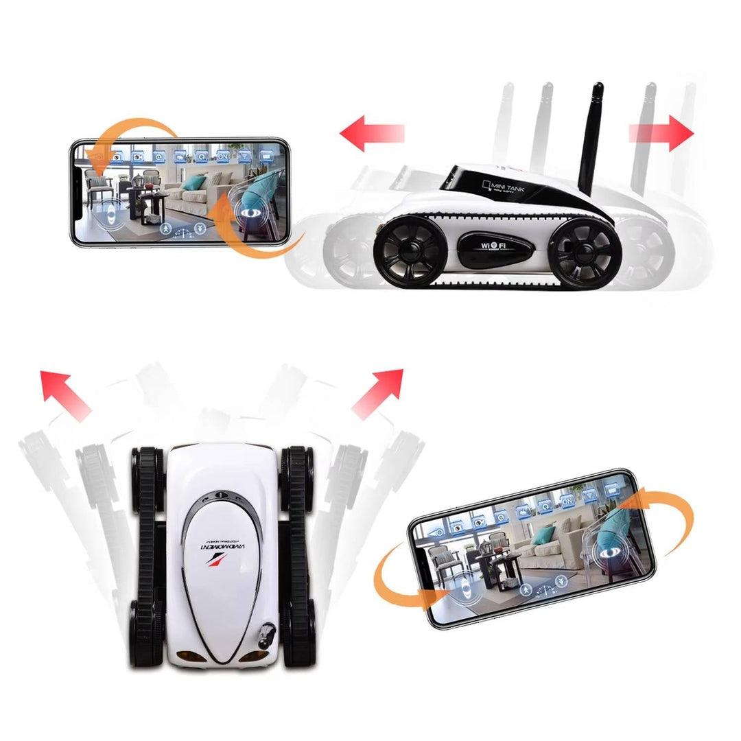 Bestuurbare spionageauto met live wifi-camera