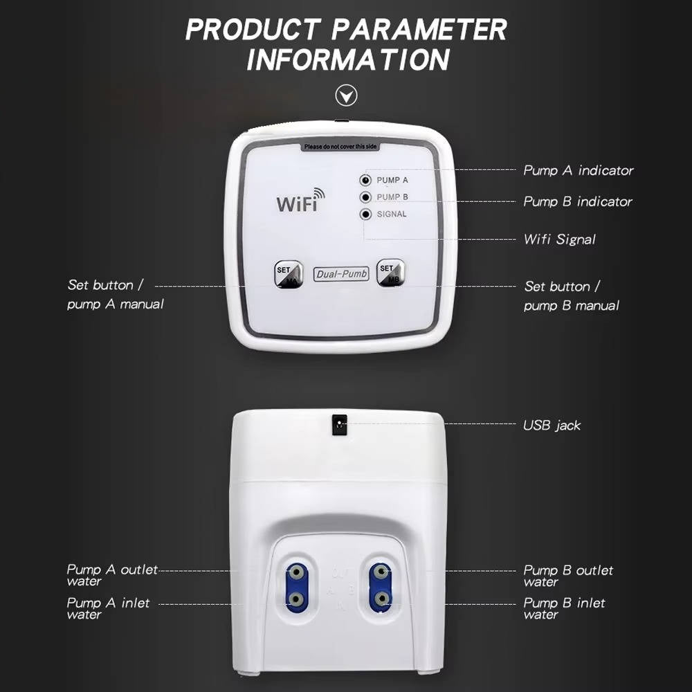 Slim automatisch bewateringssysteem met wifi voor 20 potten