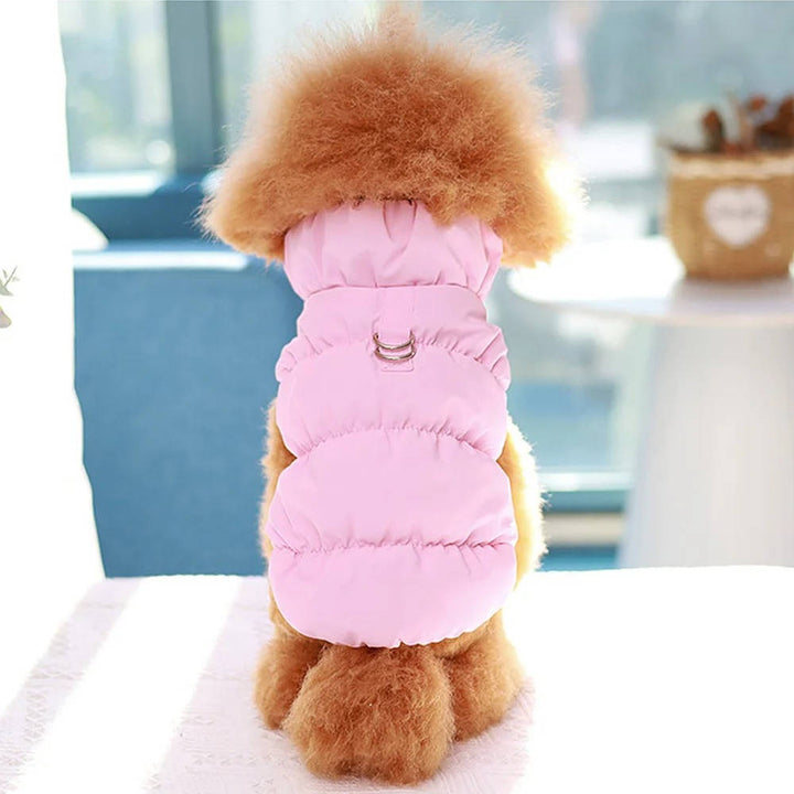 Knusse winterjas voor kleine en middelgrote honden met drukknopen