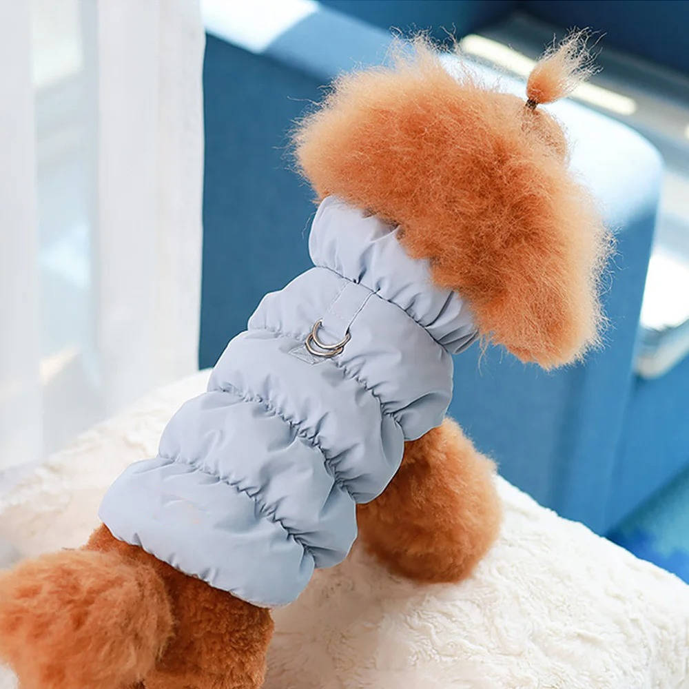 Knusse winterjas voor kleine en middelgrote honden met drukknopen