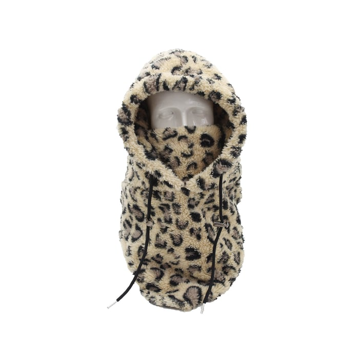 Hollevo™ Sherpa bivakmuts met capuchon die gezicht en hals bedekt