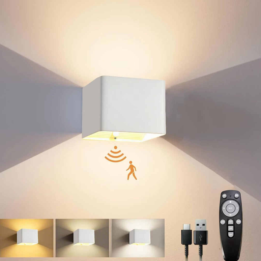 Hollevo™ Oplaadbare wandlamp met bewegingssensor en afstandsbediening