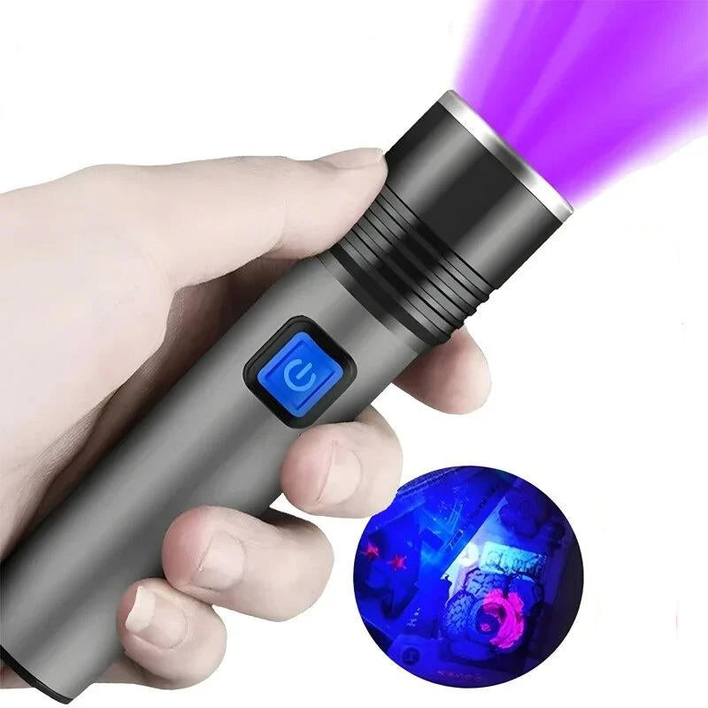 UV-zaklamp 395 nm met zoom om plasvlekken van huisdieren te vinden