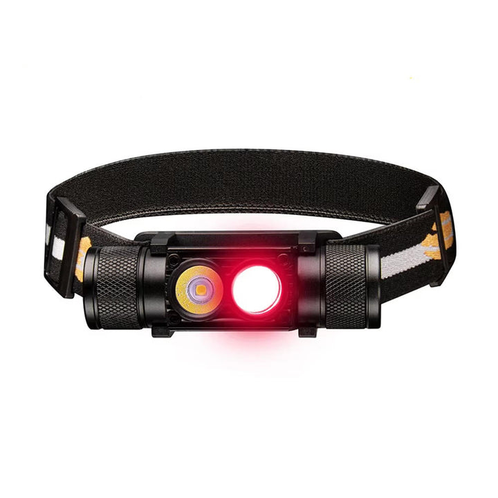 Hollevo™ Oplaadbare hoofdlamp met wit en rood ledlicht